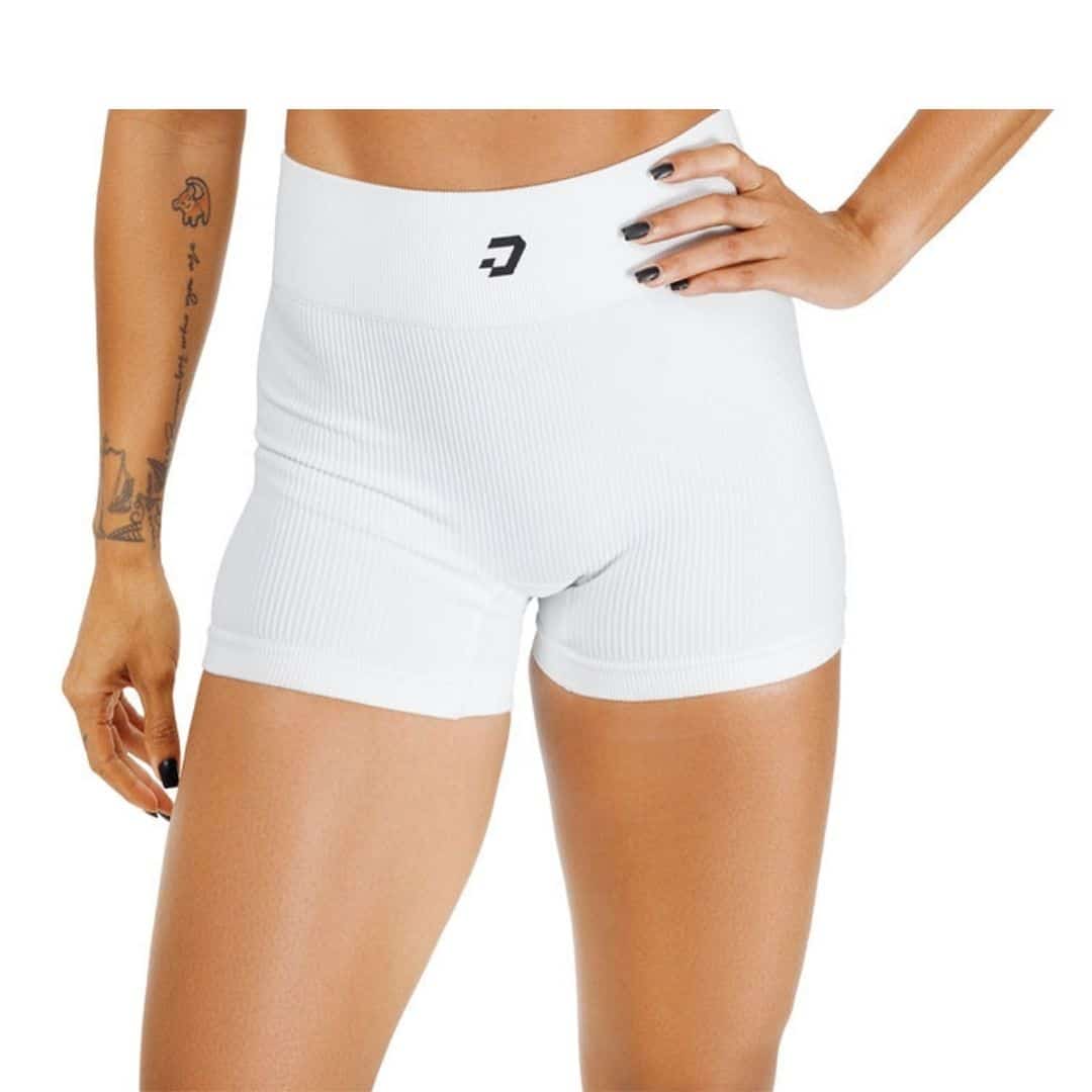 Classic Ribbed Shorts, White