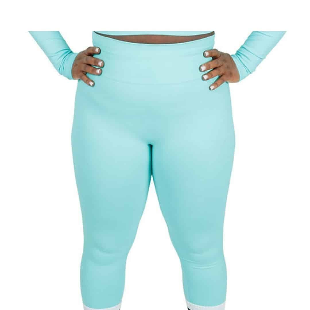 Scrunch Booty Long Pants, Teal