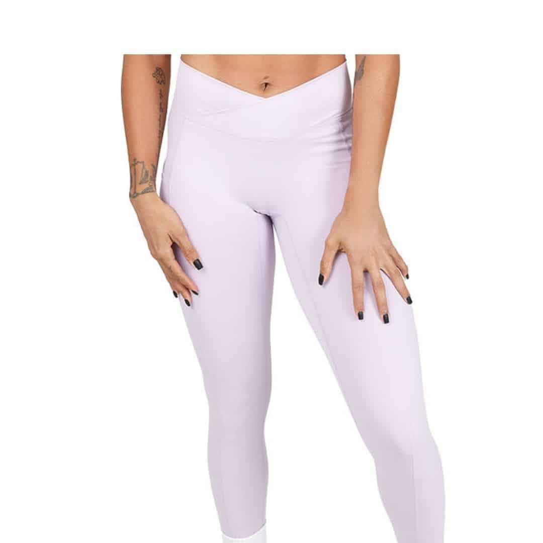 V Cut Long Pants, Baby Pink