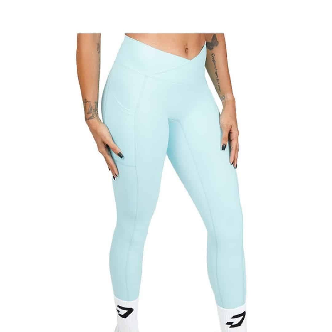 V Cut Long Pants, Mint