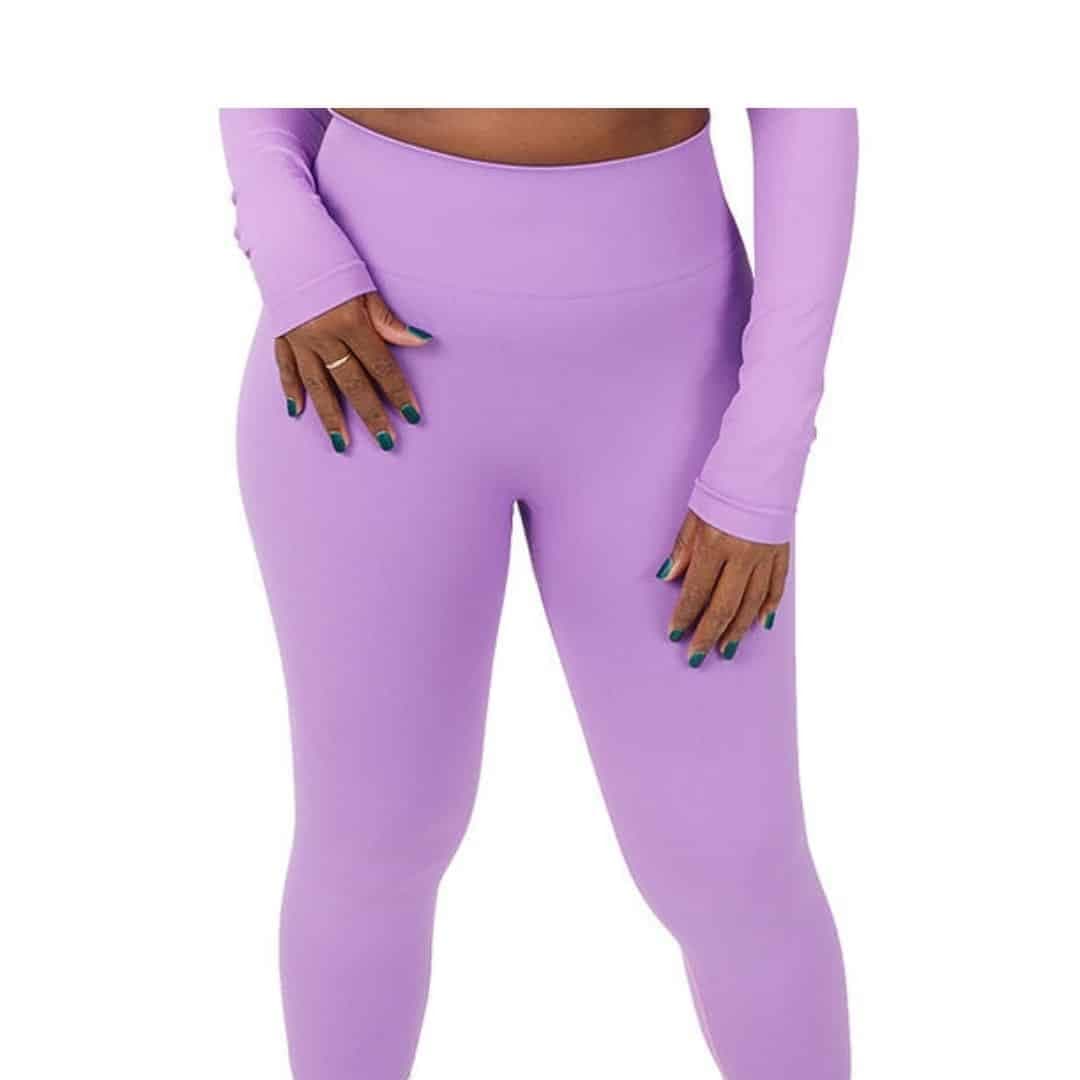 Scrunch Booty Long Pants, Purple