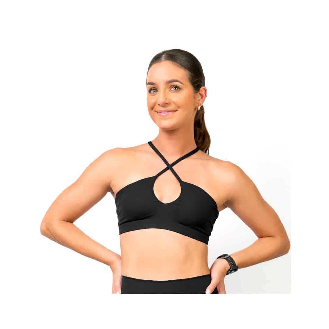 Lady in Black Criss Cross Bra