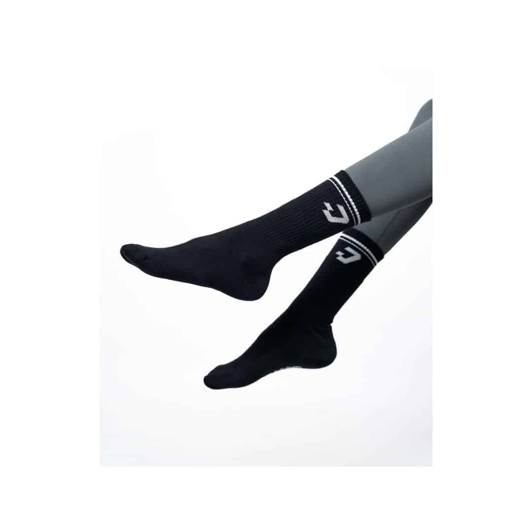 Crew Socks "Strips" Black