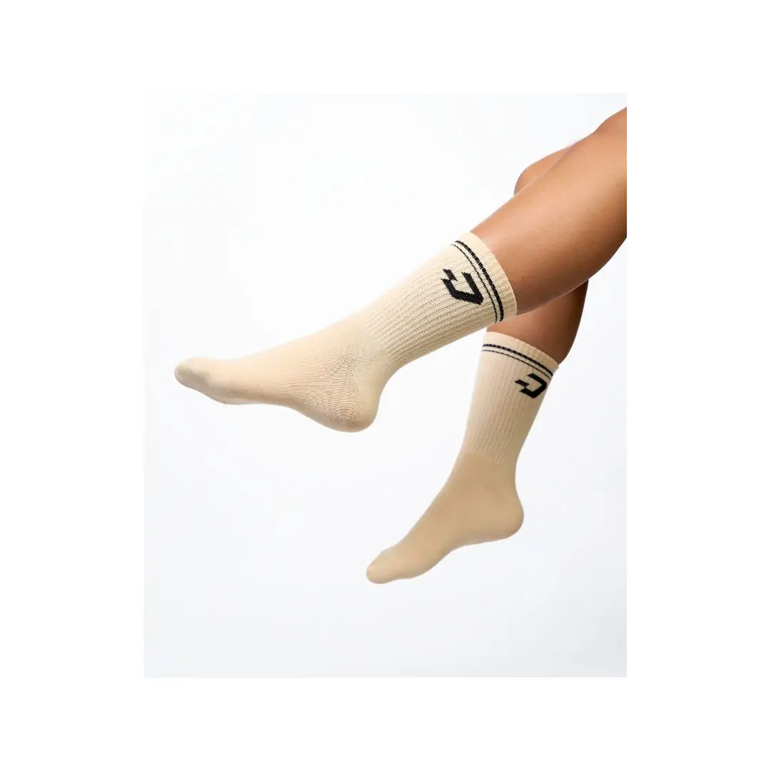 Crew Socks "Stripes" Tan